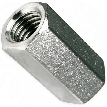 Гайка-муфта соединительная М6х30 DIN 6334 нержавеющая сталь А2